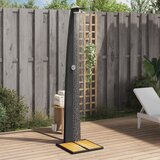 vidaXL Vanjski tuš crni 55x60x224 cm od poliratana i bagremovog drva | shoptok.hr