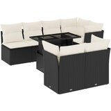  The Living Store Vrtna sedežna garnitura 8-delna z blazinami črn poli ratan - Vrtna Sedežna Garniture, (21451790) | Shoptok.si