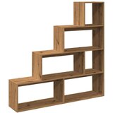 vidaXL Pregrada s knjižno omaro 4-nad. artisan hrast 143,5x29x143,5 cm | Shoptok.si