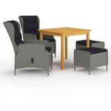  5-dijelni vrtni blagovaonski set svjetlosivi | shoptok.hr