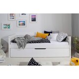 MID.YOU Postelja S Predalom Naomi, 100x200, Bor, Bela, Masivna | Shoptok.si