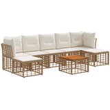  Set vanjskih sofa 8 kom. Prirodna i krema bijela Poliester | shoptok.hr
