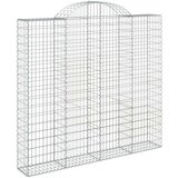  Obokane gabion košare 2 kosa 200x30x180/200 cm pocinkano železo | Shoptok.si