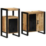  Set namještaja za kupaonicu s ladicama 2 pcs Čvrsto drvo manga | shoptok.hr