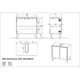 Germania Krem ormarić za ispod umivaonika u mat dekoru 60x59 cm Arnea – | shoptok.hr