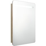 Maison Chic LED Kopalniška omarica - Kopalniški kabinet z ogledalom hrast 60x11x80 cm, (21794913) | Shoptok.si