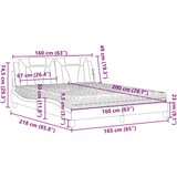  Krevet s madracem crni 160 x 200 cm od umjetne kože | shoptok.hr