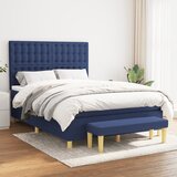 The Living Store Box spring postelja z vzmetnico moder 140x190 cm blago - Box Spring Postelja, (21514444) | Shoptok.si