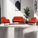 Atelier Del Sofa Set namještaja za dnevni boravak, 3 dijela Aster, crvena Cijene