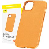 Baseus Ohišje za telefon iPhone 15 Pro Fauxther Series (oranžno), (21521826) | Shoptok.si