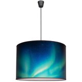  Duolla - Luster na kablu PRINT L 1xE27/40W/230V prečnik 45 cm crna/tirkizna | Eponuda.com