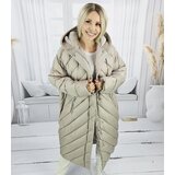 Pri Long jacket women's coat with diagonal quilting Warm LUCY Cene
