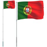  Portugalska zastava i jarbol 5,5 m aluminijski | shoptok.hr