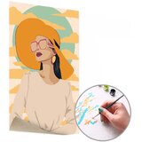  Slikarstvo po številkah Ženska v rumeni kapi | nizka težavnost | Shoptok.si