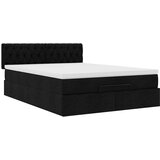  Otomanski krevet s madracem crni 140x200 cm tkanine | shoptok.hr
