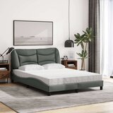  Krevet s madracem tamnosivi 120 x 200 cm od tkanine | shoptok.hr