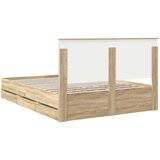  Krevetna konstrukcija s ladicama Sonoma hrast 150 x 200 cm Slike