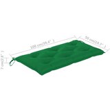  Jastuk za vrtnu klupu zeleni 100 x 50 x 7 cm od tkanine Oxford | shoptok.hr