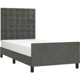  Okvir za krevet bez madraca tamnosivi 90x200 cm baršunasti | shoptok.hr