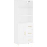  The Living Store Visoka omara bela 69,5x34x180 cm inženirski les - Visoka Omarica, (21450333) | Shoptok.si
