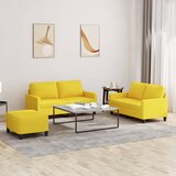  3-dijelni set sofa s jastucima svjetložuti od tkanine | shoptok.hr