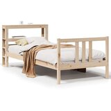 vidaXL Posteljni okvir z vzglavjem bel 75x190 cm trdna borovina, (21292586) | Shoptok.si