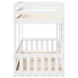 Krevet na kat bijeli 90 x 200 cm od masivne borovine | shoptok.hr