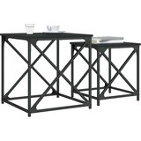 vidaXL Komplet klubskih mizic 2-delni črn inženirski les | Shoptok.si