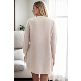 Dewberry 99224 Kangaroo Pocket Knitwear Cardigan-STONE | Shoptok.si