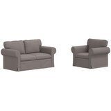  Set sofe 2 pcs Sivo-smeđa 155 x 82 x 80 cm tkanina | shoptok.hr