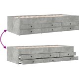 vidaXL Dnevni krevet s ladicama siva boja betona 100 x 200 cm drveni | shoptok.hr
