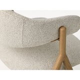 Unique Furniture Kremno bel/v naravni barvi oblazinjen jedilni stol z nasloni za roke Frances &amp;ndash; Slike