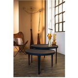Light & Living Črne okrogle mizice v kompletu 2 ks ø 75 cm Tobias – | Shoptok.si