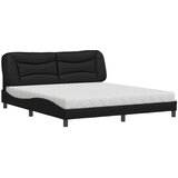 The Living Store Postelja z vzmetnico črna 180x200 cm umetno usnje - Postelja, (21610129) | Shoptok.si