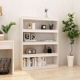vidaXL knjižna omara za razdelitev prostora bela 100x30x135,5 cm | Shoptok.si