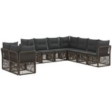 vidaXL Vrtna sedežna garnitura 9 pcs Siva poli ratan, (5000269414) | Shoptok.si