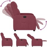  Električni naslonjač od tkanine crvena boja vina | shoptok.hr