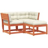  3-dijelni set vrtnih sofa s jastucima voštano smeđi od borovine | shoptok.hr