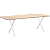  Noge za jedilno mizo v obliki črke X, 2 kosa, bele barve, 70 x (72-73) cm, jeklo | Shoptok.si