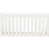 vidaXL Vrtna visoka greda z ograjico bela 150x50x70 cm trdna borovina | Shoptok.si