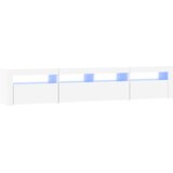 TV ormarić s LED svjetlima bijeli 210x35x40 cm | shoptok.hr