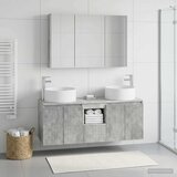 Set ormarića za kupaonicu 4 kom. Betonska siva | shoptok.hr