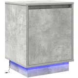  Noćni ormarić s LED svjetlima sivi beton 39x34.5x50 cm | shoptok.hr