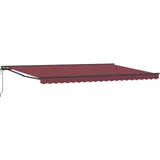 Retraktilna tenda Burgundija 500 × 300 cm Poliester in kovina, (5000143555)