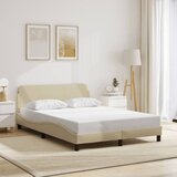 Maison Chic Posteljni okvir - Dvoposteljna postelja - Zakonska postelja brez vzmetnice krem 120x200 cm blago-J12166, (21759143) | Shoptok.si