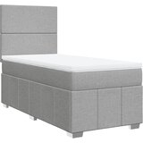 Maison Chic Box spring postelja - Vzmetna postelja z vzmetnico svetlo siva 90x190 cm blago SL17657, (21894601) | Shoptok.si