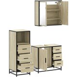 vidaXL 3-dijelni set kupaonskog namještaja boja hrasta sonome drveni | shoptok.hr
