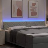  LED glava kreveta Svijetlo siva 200 cm Baršun | shoptok.hr
