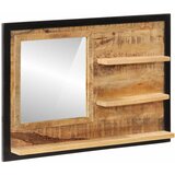  Ogledalo s policama 80x8x55 cm od stakla i masivnog drva manga | shoptok.hr