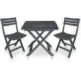 vidaXL 3-dijelni sklopivi bistro set plastični antracit Cijene